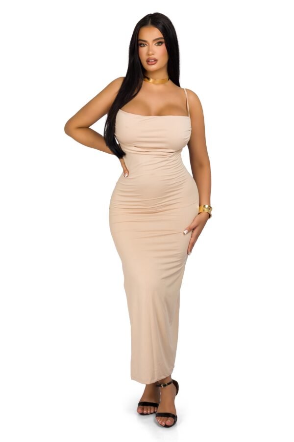 Doce Tentação Bege Vestido